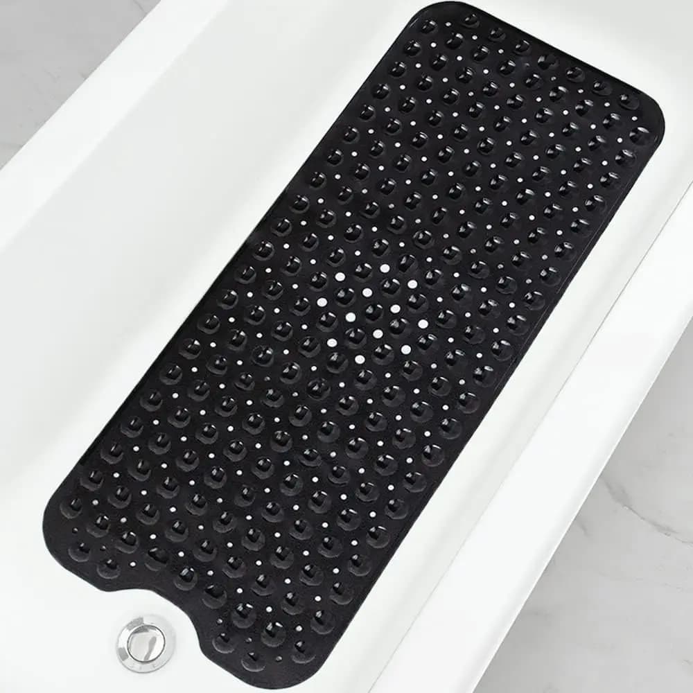 Tapis de bain Extra Long 40x100cm / 40x16 pouces, 1 pièce, tapis de baignoire antidérapant avec vent