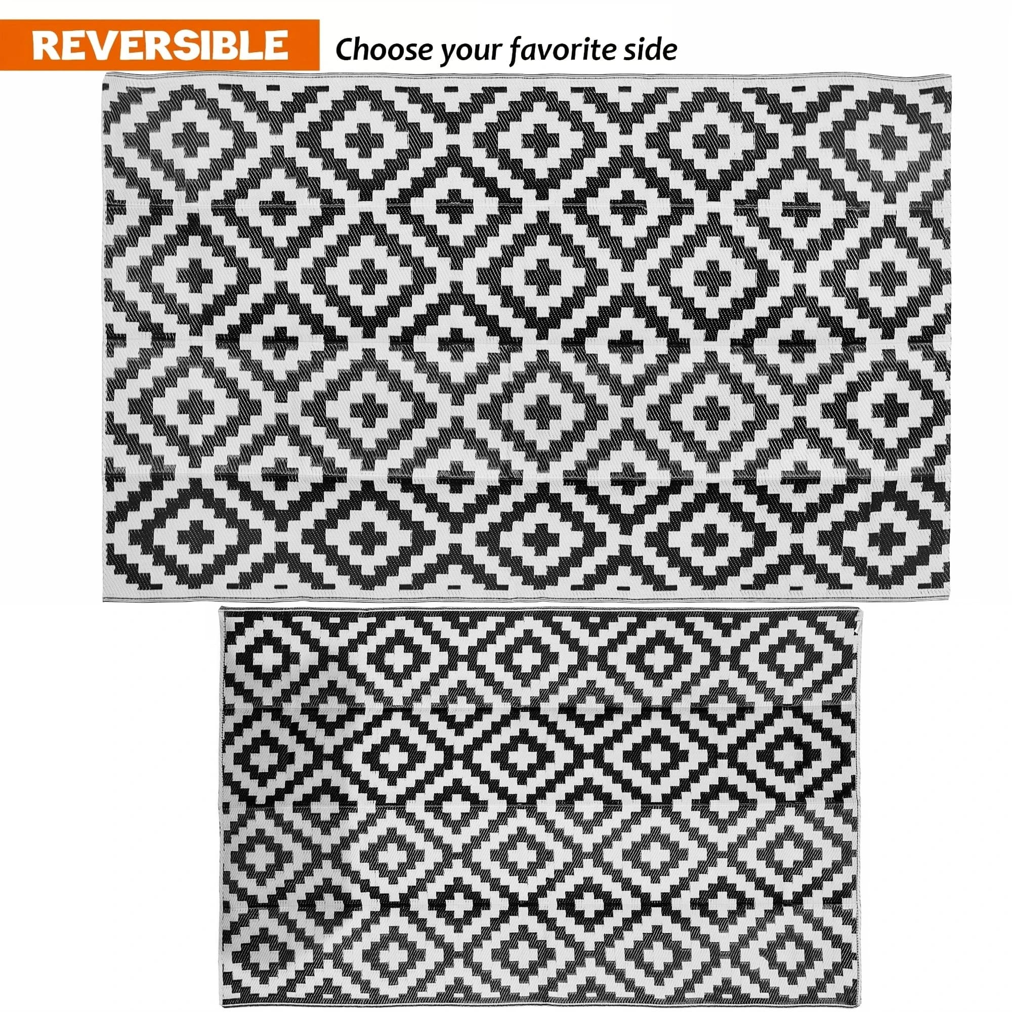 WESTTUNE Tapis d'extérieur Camping pique-nique Tapis réversibles imperméables Tapis de sol portable 
