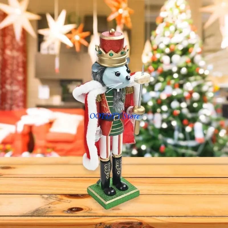 Casse-noisette en bois 367A, 38cm, Figurine du roi des souris du Festival pour les décorations d'orn