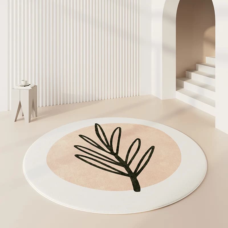 Tapis rond de grande surface, épais, doux et antidérapant, pour salon, chambre à coucher, décoration