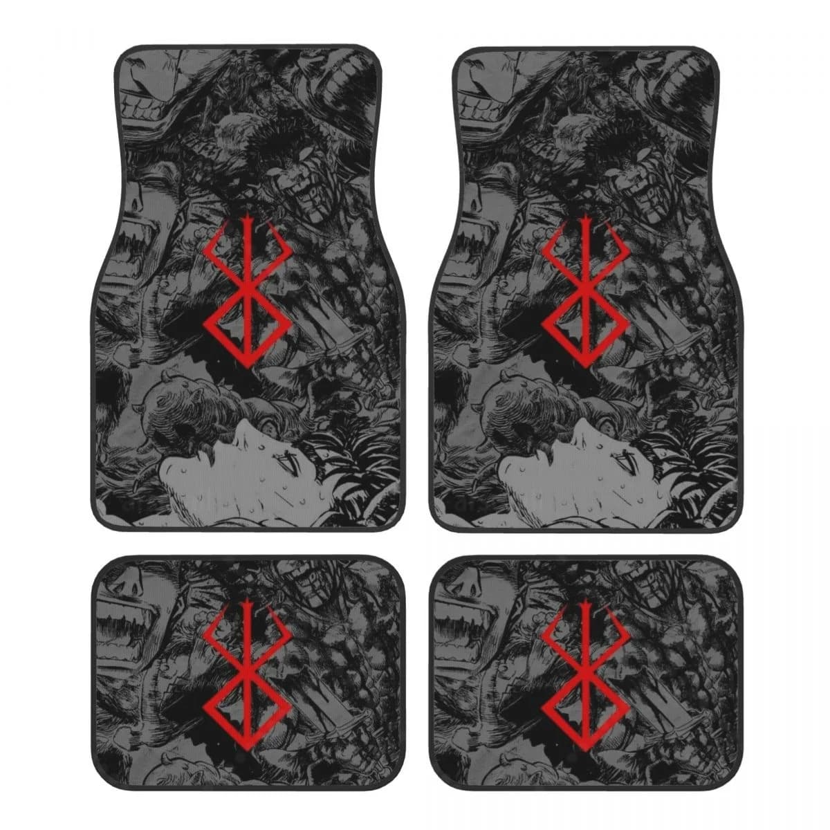 Tapis de sol en caoutchouc pour voiture, Anime Berserk, robuste, avant et arrière, Protection du sol