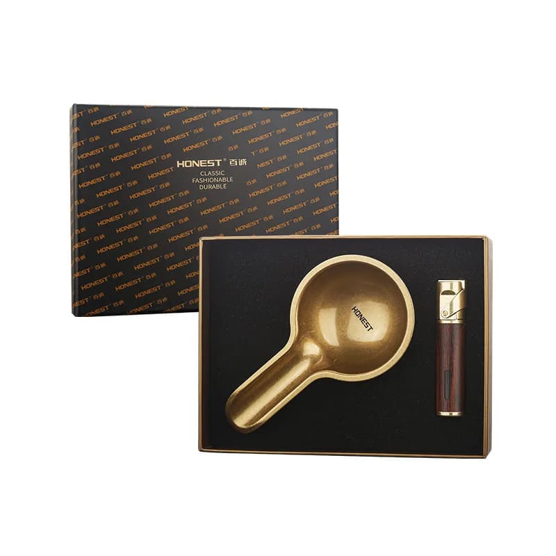 Ensemble d'accessoires pour fumer, briquet en alliage de Zinc, coupe-vent, flamme à Jet gonflable, c