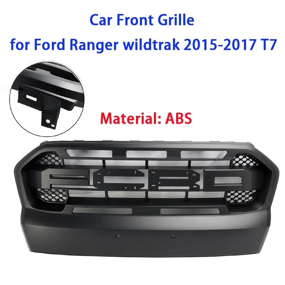 Grille de calandre avant style Raptor, accessoires de pare-chocs compatibles avec Ford Ranger T7 201