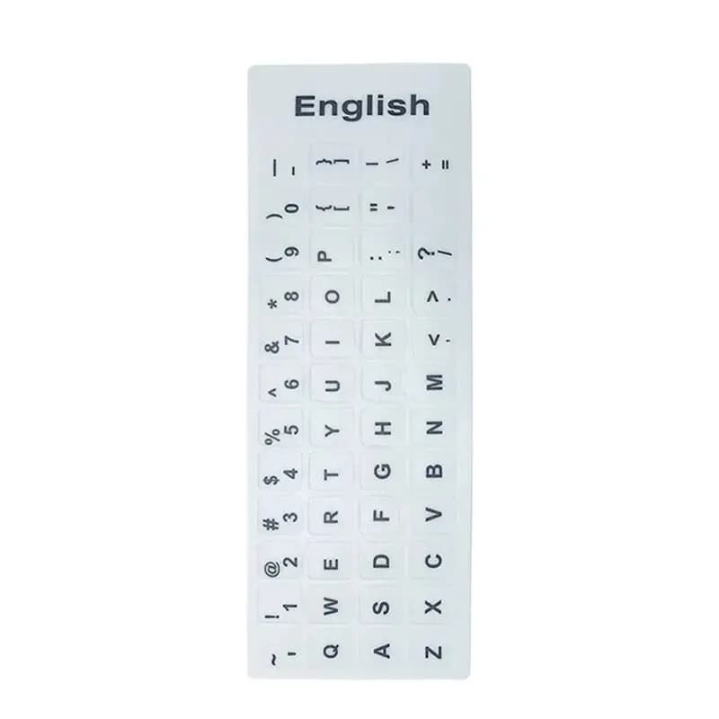 Autocollants de clavier anglais espagnol italien coréen, autocollant de clavier en PVC givré pour or
