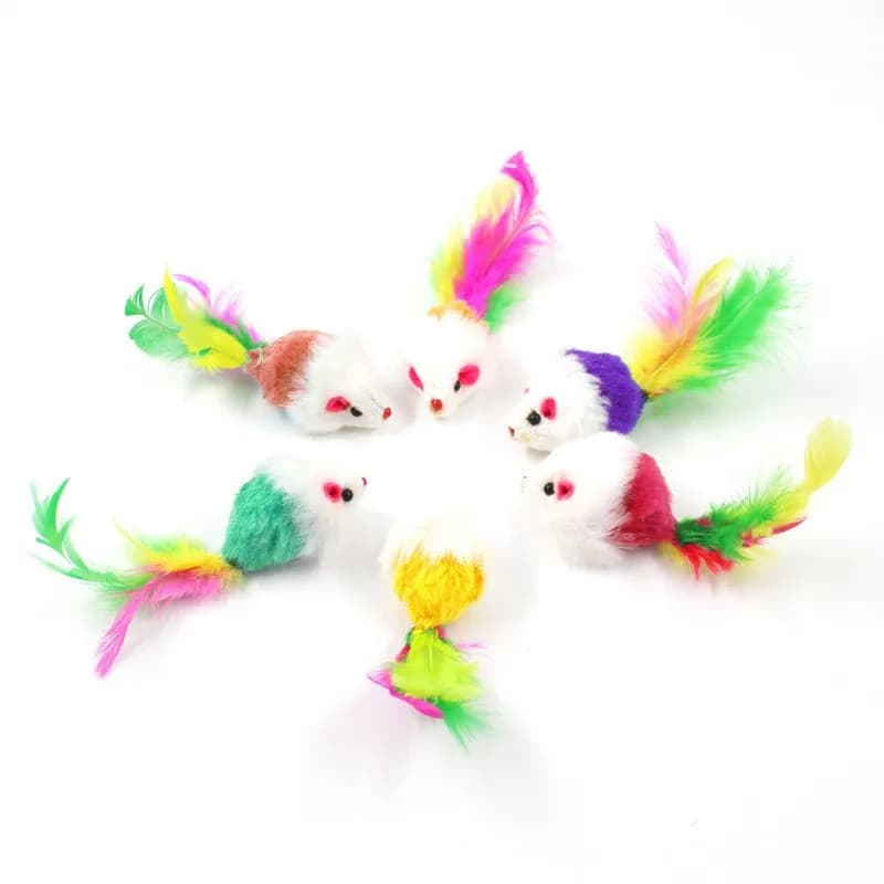 Peluche souris chat jouet doux à cheveux longs queue souris souris pour chats drôle chaton jouet ani