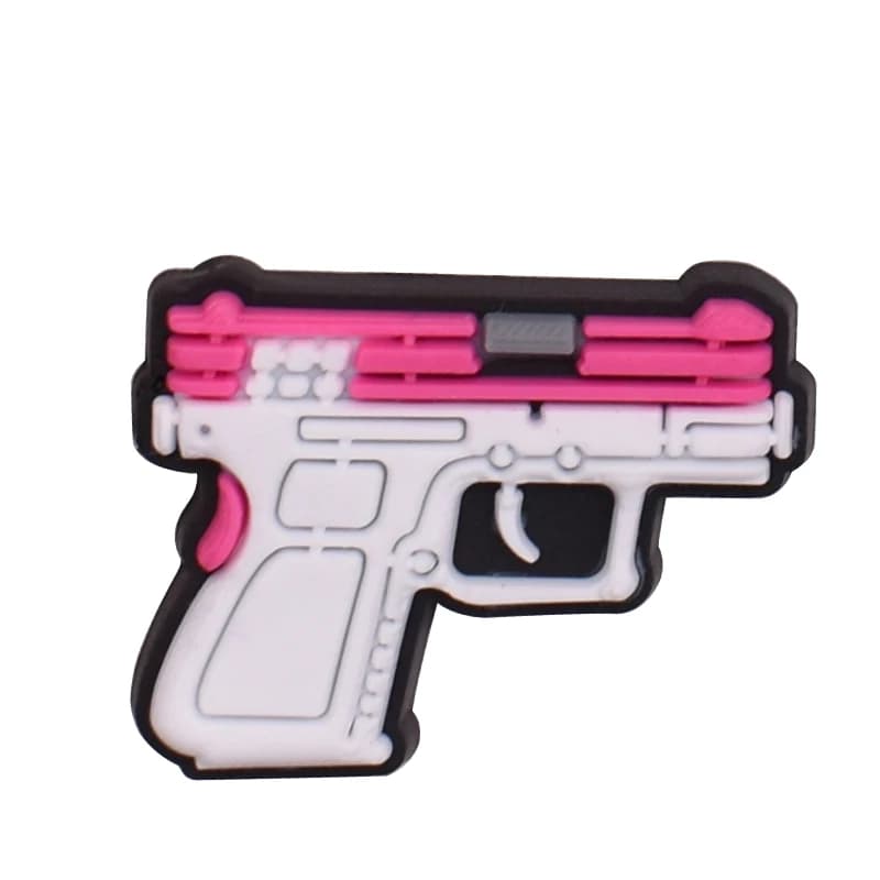 Breloques de chaussures de pistolet pour Crocs, accessoires pour hommes, sabots, épingles, Badges po