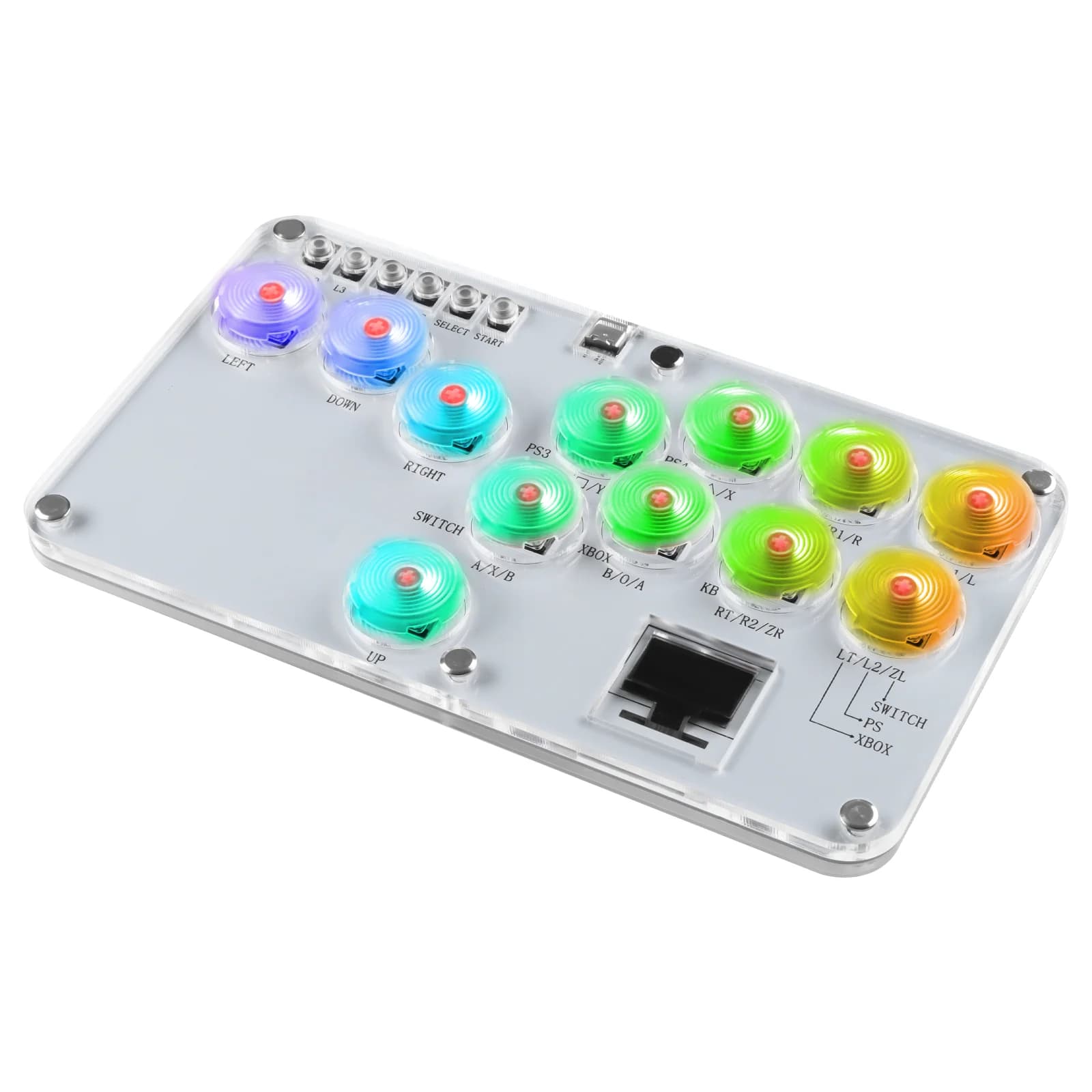 Hitbox contrôleur sans levier bâton de combat 12 touches jeu de combat tout bouton ArcadeStick bâton