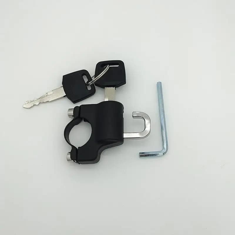 Verrou de casque de moto antivol, fixation sécurisée sur le guidon, verrou de sécurité à clé pour le
