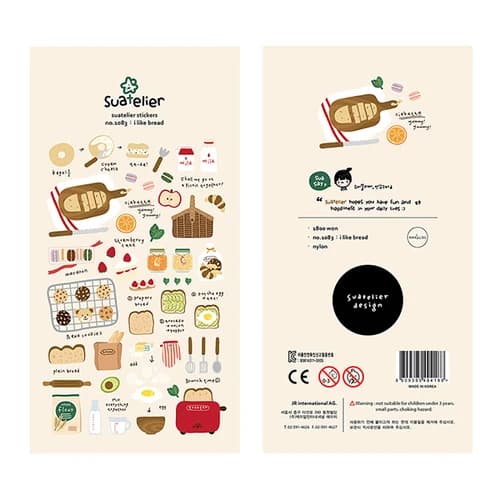 Autocollants esthétiques Suatelier Foods pour scrapbooking, journaux créatifs, décorations coréennes