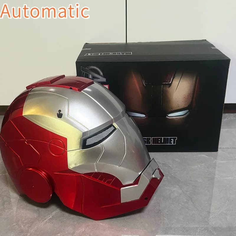 Nouveau casque Iron Man Mk5 casque à commande vocale électrique 1/1 Cosplay yeux Led masque en métal