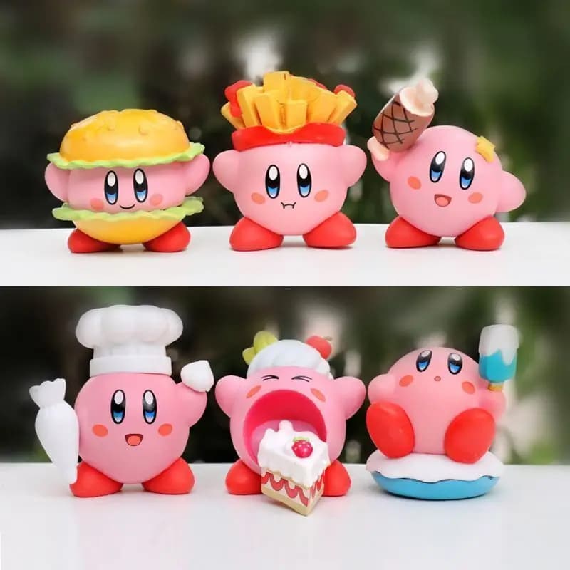 Ornement de tableau de bord de voiture Kirby, modèle de gâteau réaliste, petite figurine, décoration