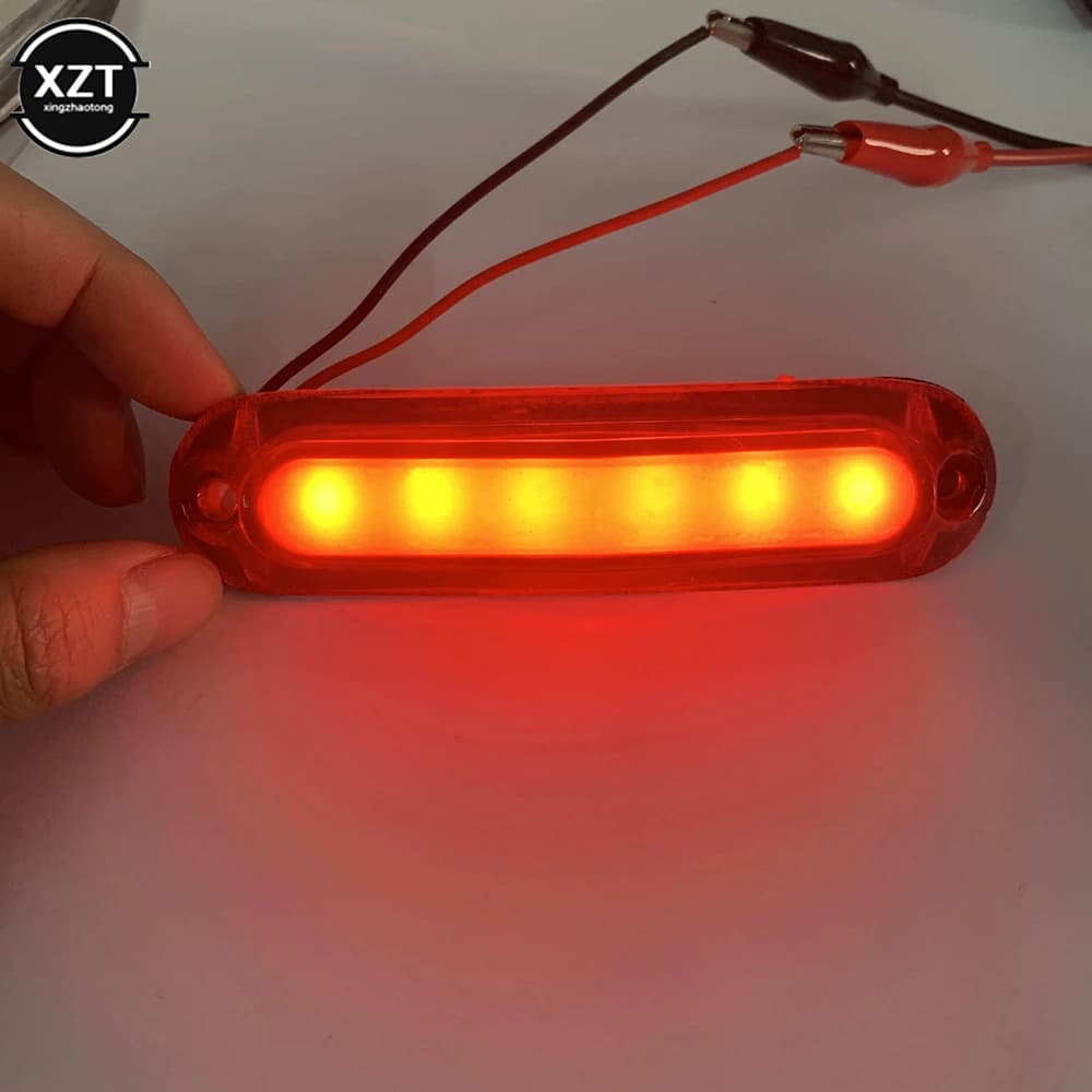 Feux de position latéraux de camion 12V 24V, 6led, feux externes de voiture, feux arrière d'avertiss