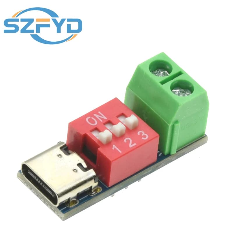 Carte de Test de charge rapide PD 5-20V, Module de déclenchement PD réglable USB type-c 100W, testeu