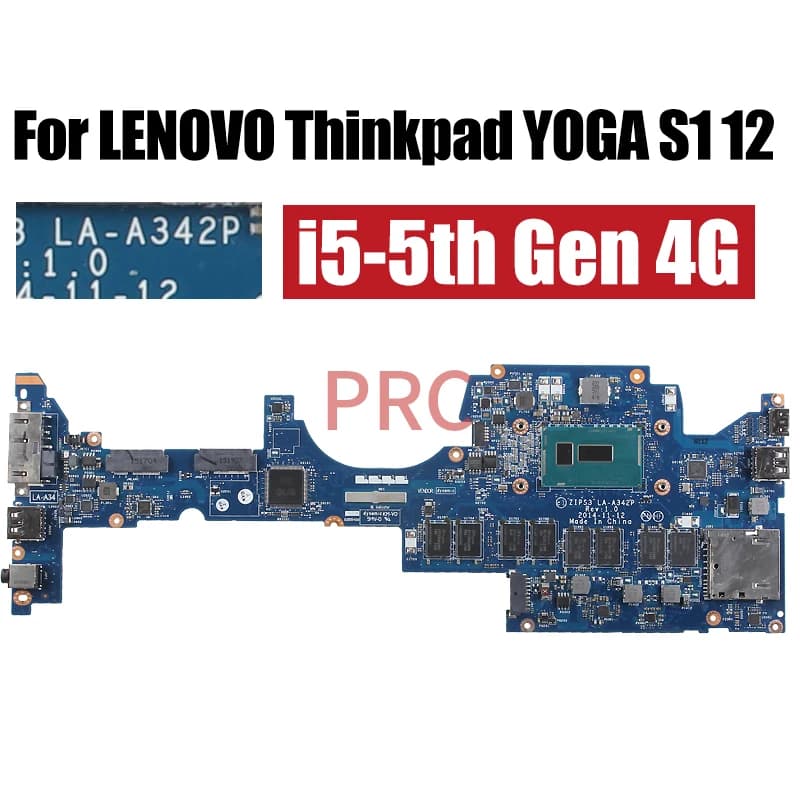 Pour LENOcalculator ThinkSub YOGA l's 12 Ordinateur Portable Carte Mère LA-A342P I5-5200U I5-5300U I