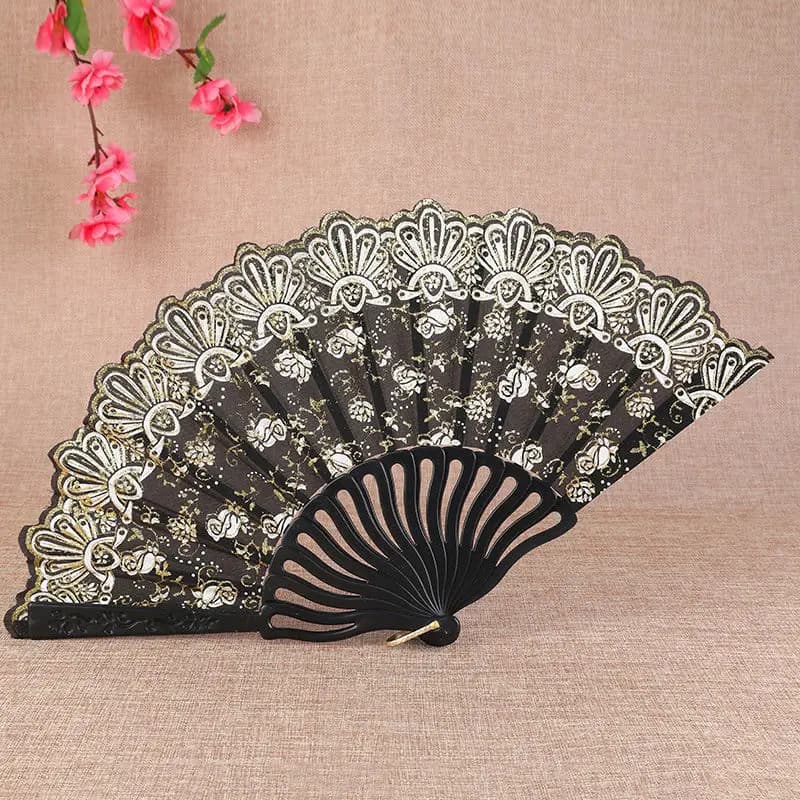 Éventail en forme de rose, accessoire de fête, éventail ancien, éventail de mariage pliable pour déc