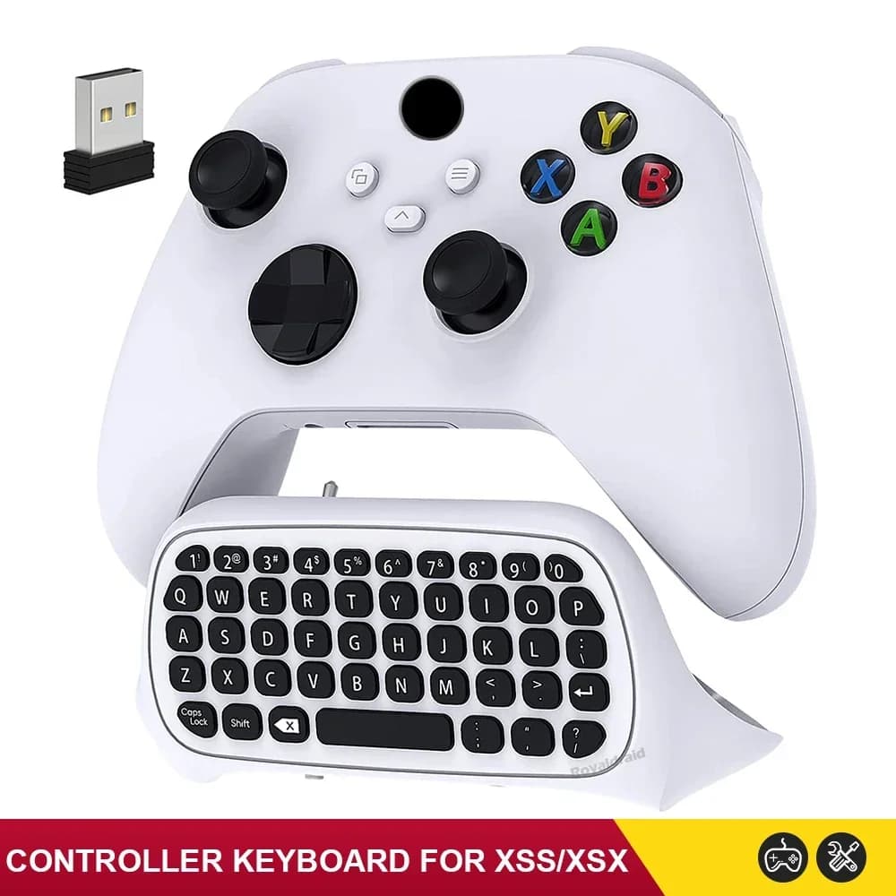 Clavier de contrôle pour Xbox Series S/X/One/One S X, clavier de chat sans fil pour jeux, avec récep