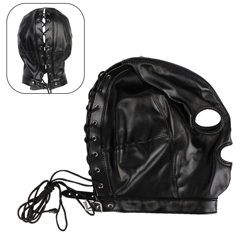 Accessoires érotiques masque fétichiste jouets sexuels pour adultes capuche creuse Couples flirtant 