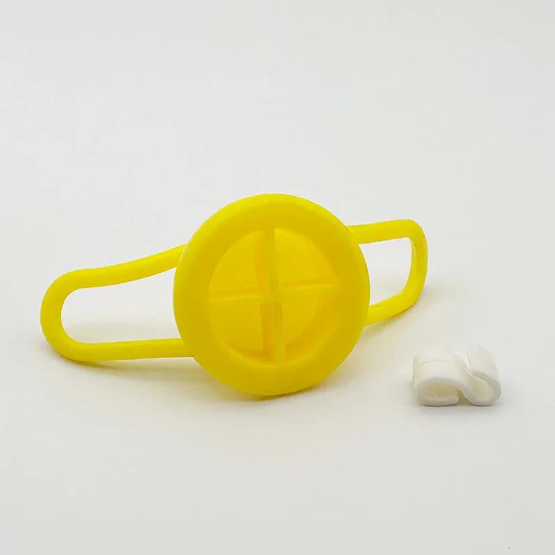 Casque à motif Animal de canard en caoutchouc jaune noir avec hélice pour décoration de barre de poi