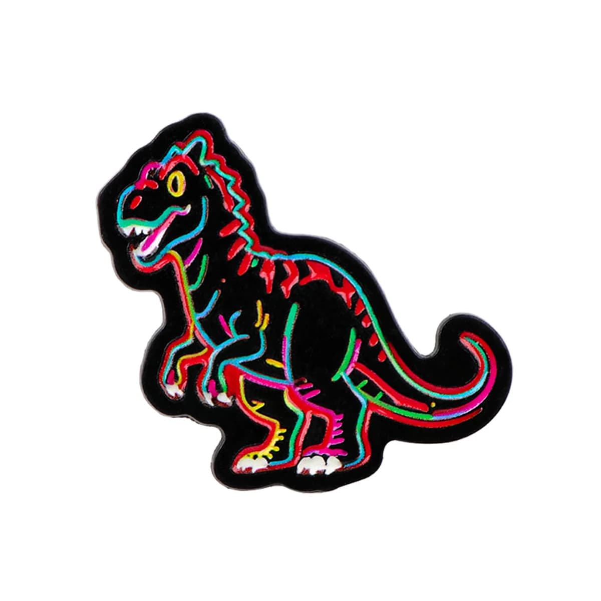 Broches en émail lumineuses Dragon Néon, animaux amusants, badges à revers pour sacs à dos, accessoi