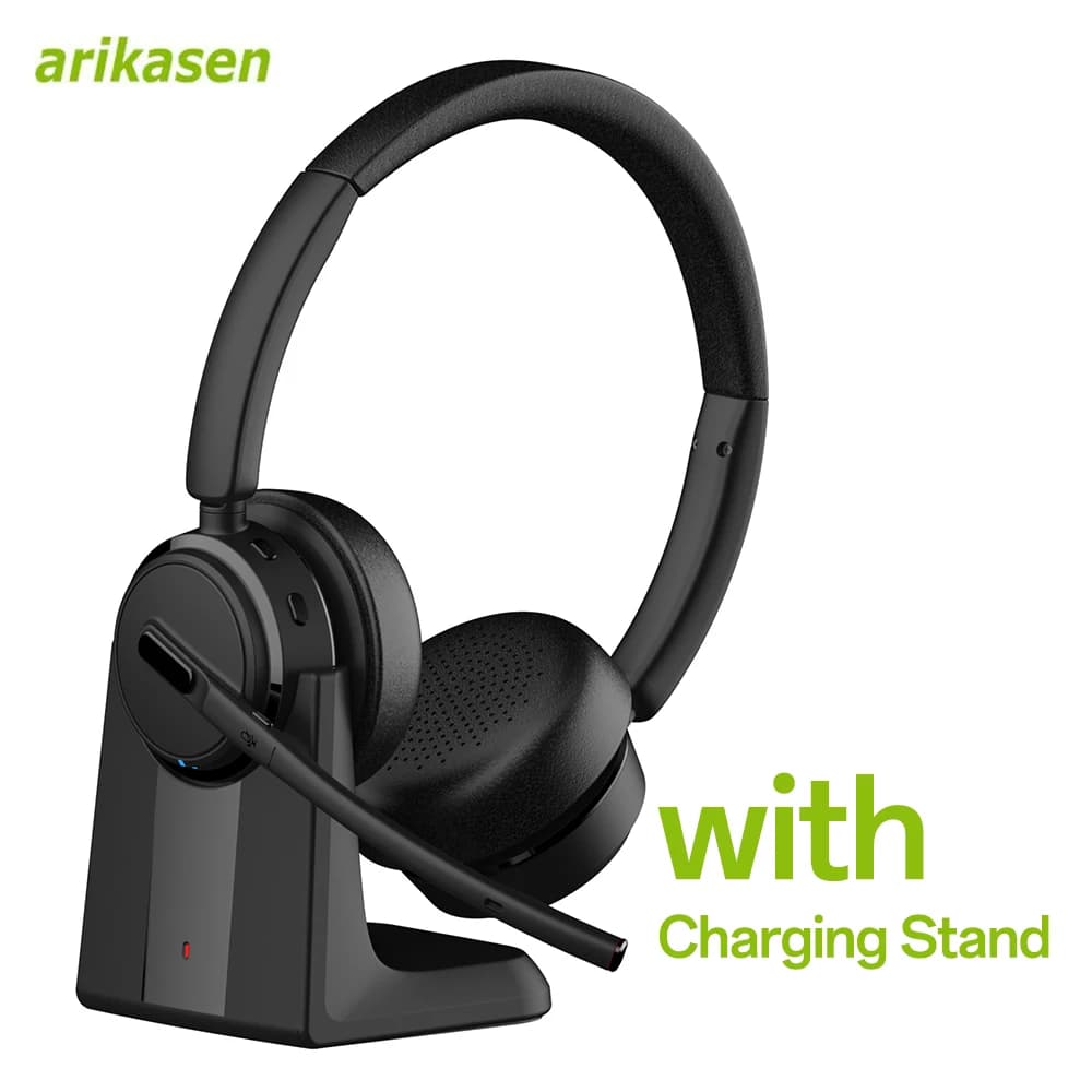 Casque Bluetooth, écouteurs sans fil Bluetooth V5.4 avec microphone, micro à suppression de bruit, c