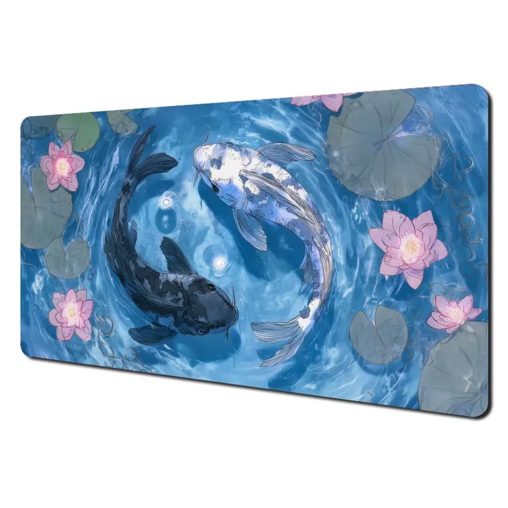 Tapis de jeu Yin Yang Koi MTG, tapis de combat pour cartes magiques, antidérapant, durable, 35x60cm,