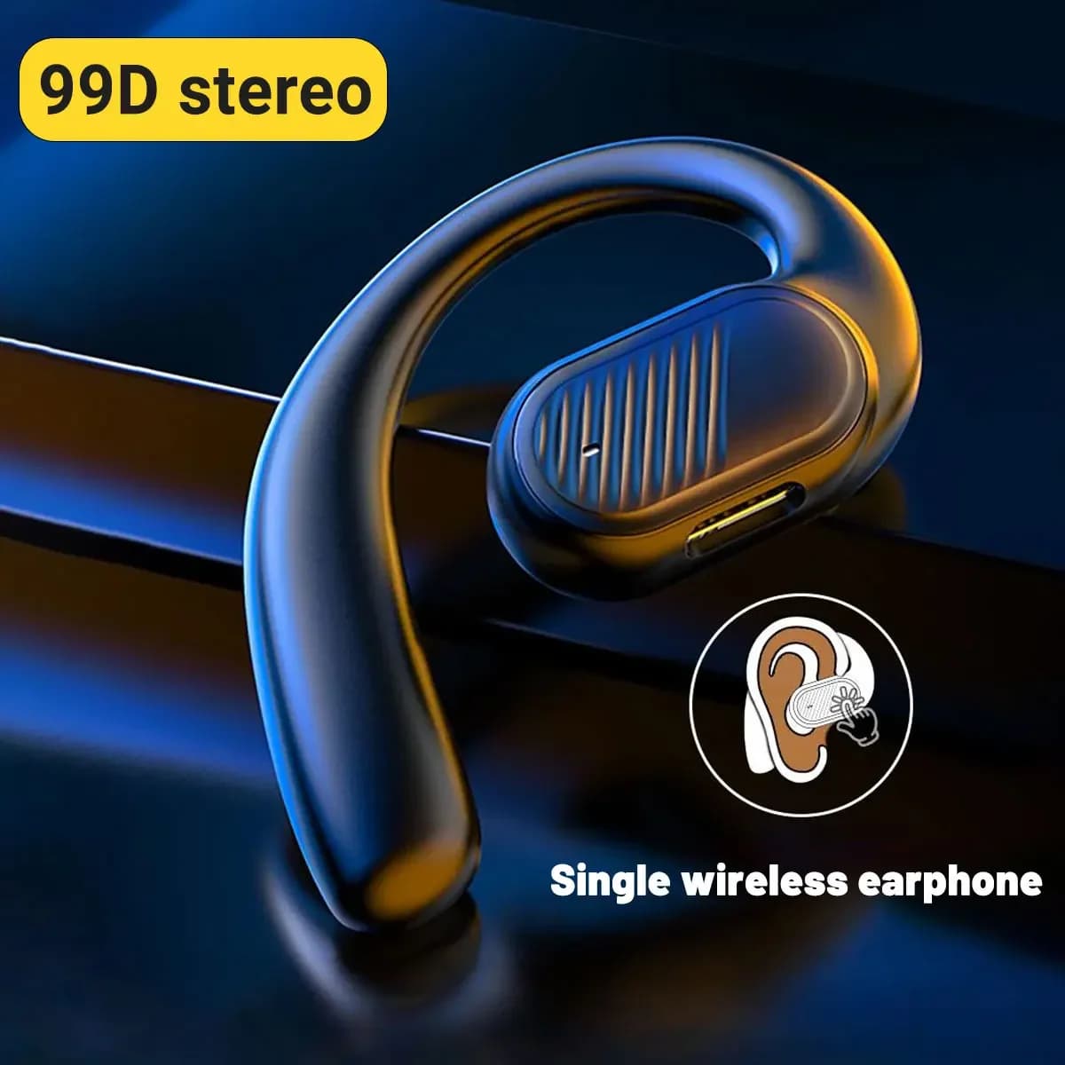 Écouteurs sans fil Bluetooth 5.4, universels, gauche et droite, avec micro, pour le sport, les affai