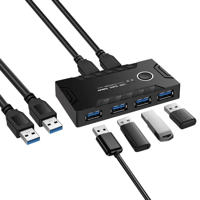 Commutateur KVM USB USB 3.0 2.0 commutateur KVM pour Windows10 PC clavier souris imprimante 2 pièces