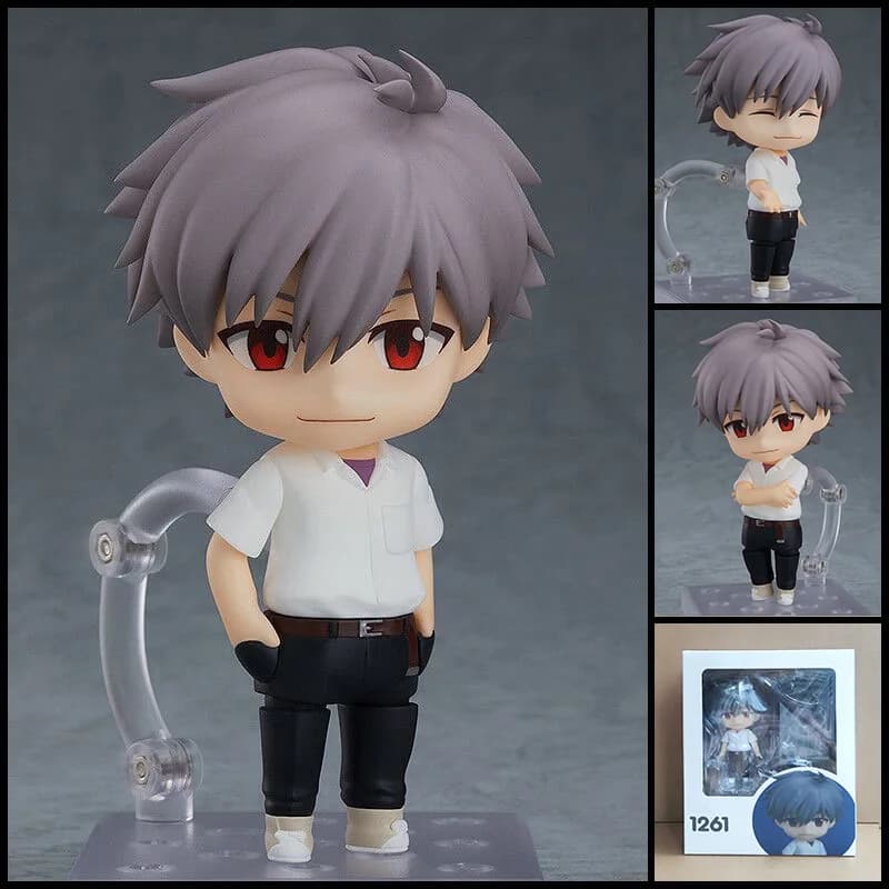 Good Smile 1261 Kaworu Nagisa Figurine d'action anime articulée avec visages interchangeables, en bo