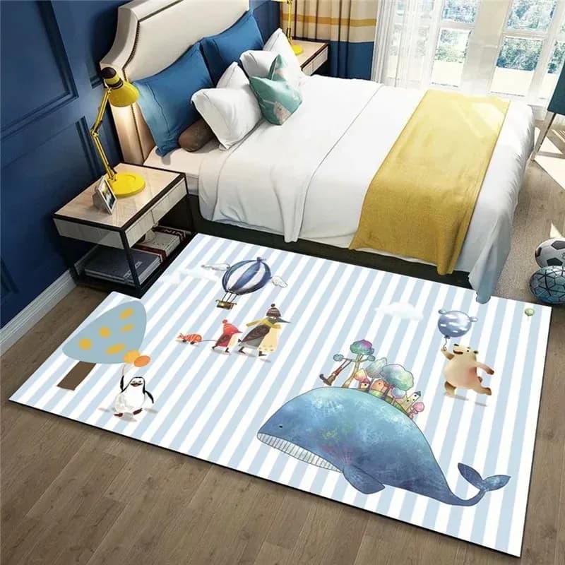 Polymères de sol de dessin animé mignon pour la décoration de la maison, chambre à coucher, salon, f