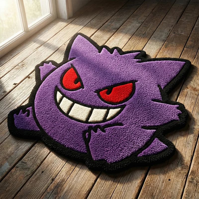 Tapis Kawaii Gengar |   Tapis Pokémon Anime personnalisé pour une décoration cool de chambre et de s