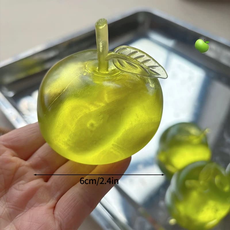 Apple Squishy Simulation Pomme Colorée Anti-Stress Jouet Sensoriel Décoration Accessoires de Bureau 