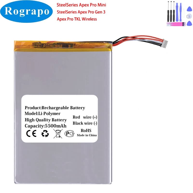 Nouveau 3.85V 5500mAh SteelSeries Apex Pro TKL Apex Pro Mini clavier sans fil 4867A0 batterie