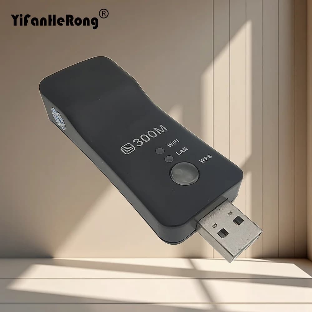 Répéteur sans fil USB 300Mpbs, adaptateur réseau WiFi Smart TV universel HDTV RJ45, répéteur de Port