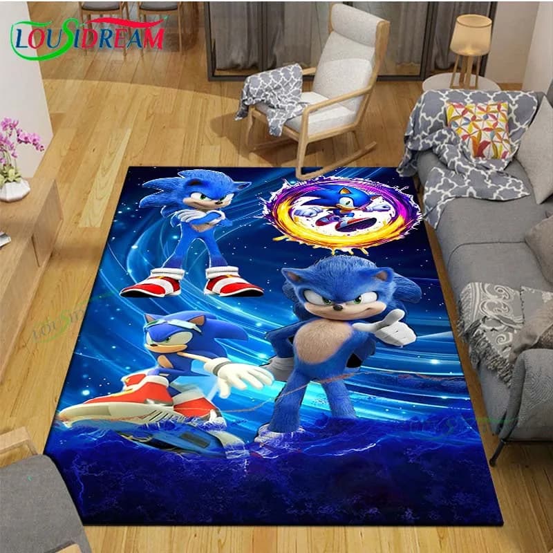 Tapis imprimé de rôle de dessin animé 3D, antidérapant, pour salon, chambre d'enfants, tapis de Yoga