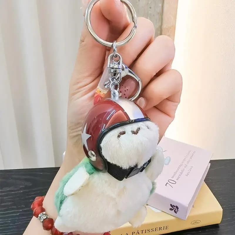 Porte-clés tortue de mer exquis pour voiture ; Décoration pendentif de sac de casque à breloque anim