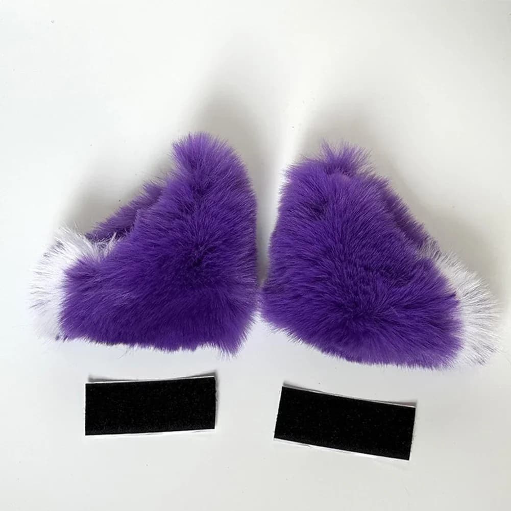 Oreilles de chat en peluche pour casque de moto, 2 pièces, cloches arrière pour Motocross hors route