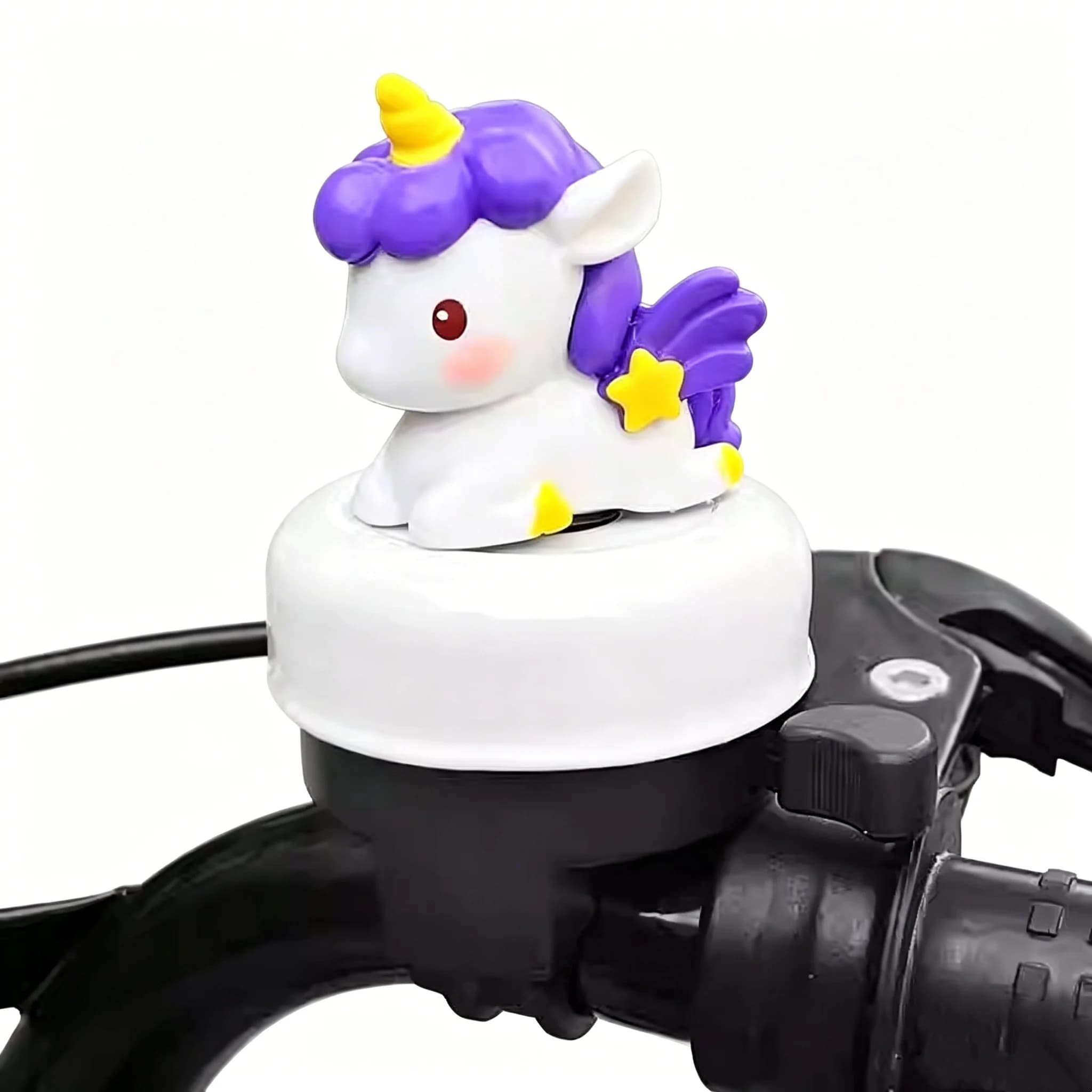 Sonnette de vélo licorne de dessin animé mignonne, klaxon universel puissant et clair pour enfants, 