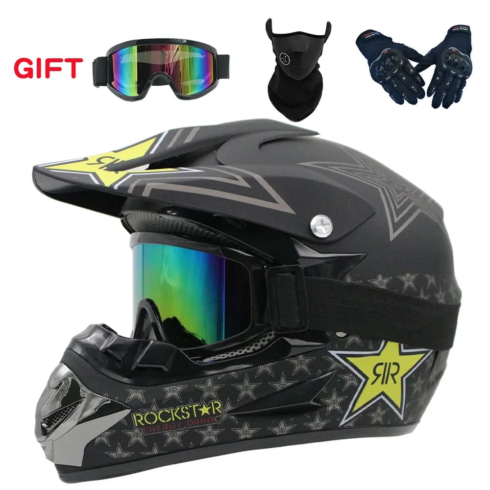 Nouveau casque de moto rabattable enfants motocross hors route casque ATV Dirt bike descente vtt DH 