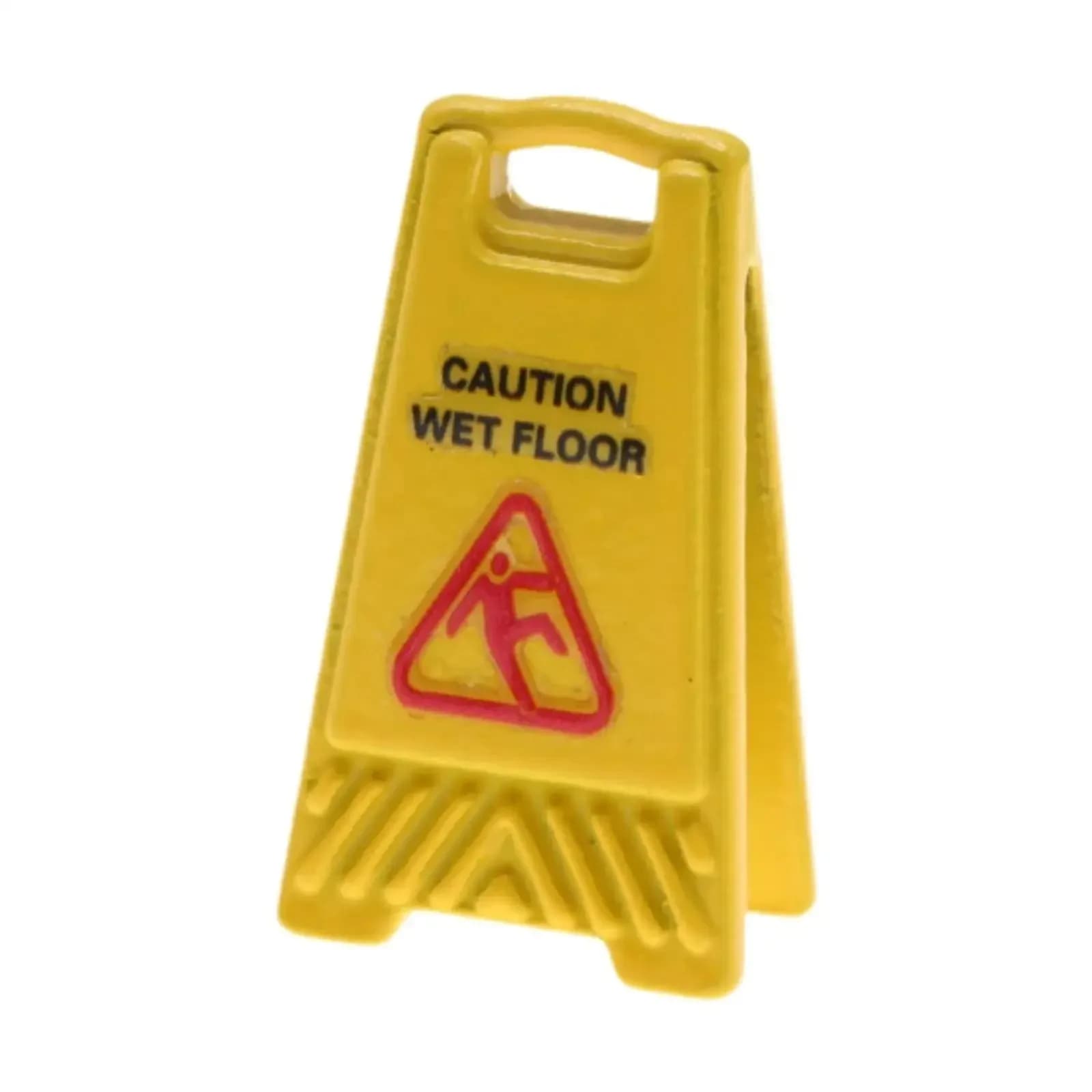 Mini panneau d'avertissement de sol mouillé 1/12, accessoires de décoration pour scène de circulatio