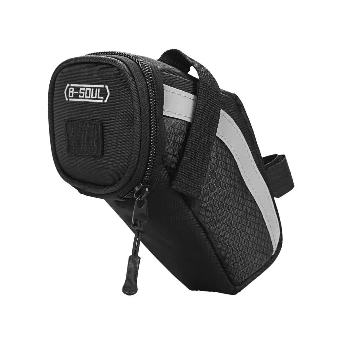 Sacoche de Selle de Vélo 1L, Petite Pochette de Rangement Noire pour Siège Arrière, Kit d'Accessoire
