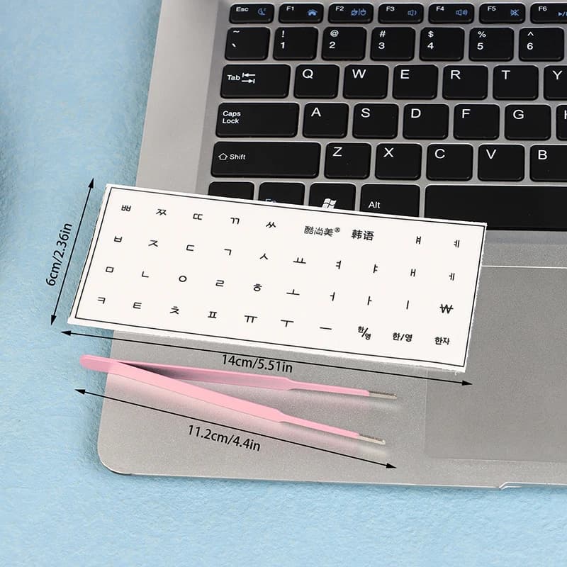 (Nouveau) 1 ensemble d'autocollants de clavier universels transparents en coréen, film détachable po