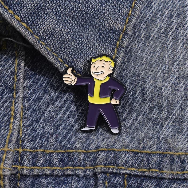 Broche en alliage émail personnalisé et créatif, Badge en métal de jeu amusant, personnage de comédi