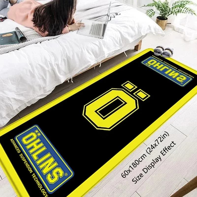 Tapis de garage pour moto VIKAMA OHLINS, antidérapant, décoratif, pour motard