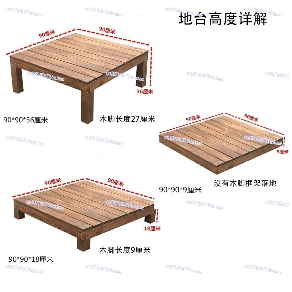 Faire un sol extérieur en bois anticorrosif terrasse jardin cour plancher panneau de bois carbonisé 