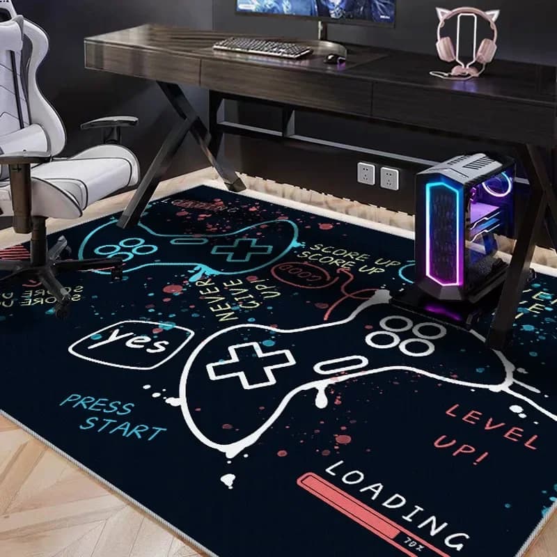 Tapis de salle de jeu antidérapant, résistant à la saleté, résistant à l'usure, motif de poignée, po