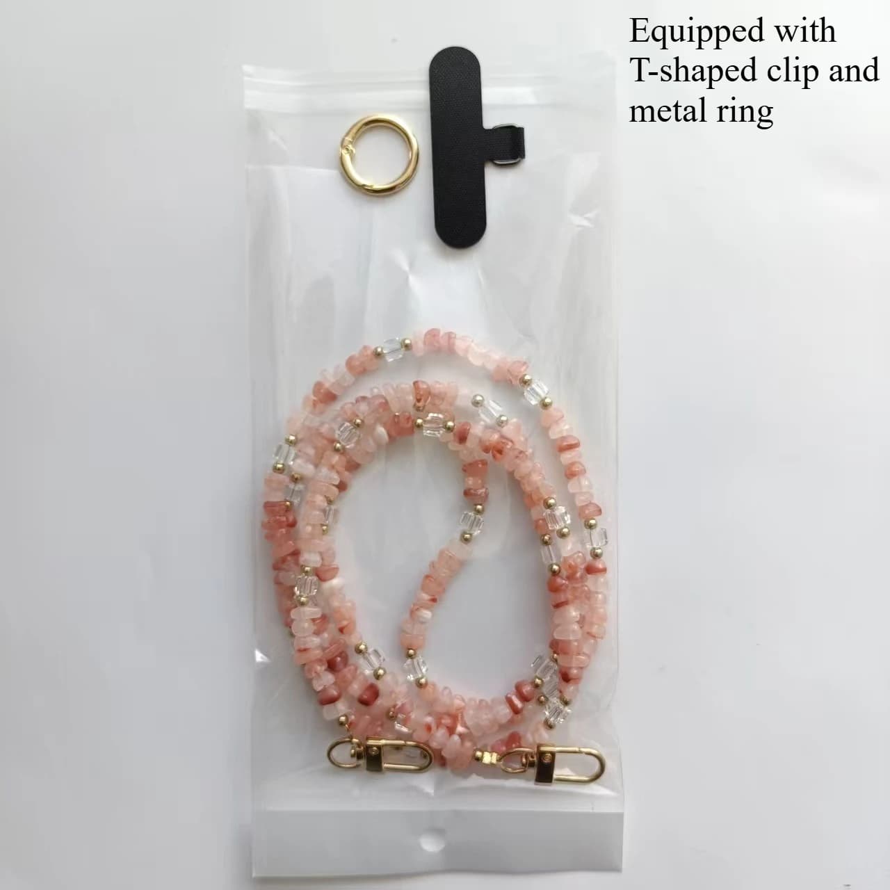 Breloque de téléphone perlée colorée et tendance, accessoire féminin élégant et charmant, sangle ban