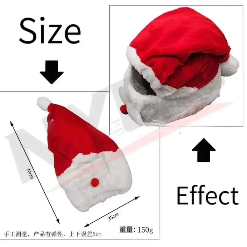 Chapeau de Noël de la Nativité du Père Noël pour hommes, casques de moto, couvre-casque de moto élas