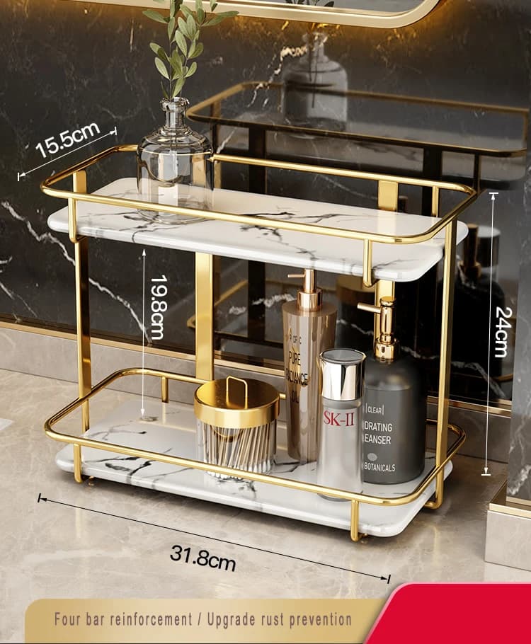 Accessoires de toilette d'hôtel modernes, ensemble d'accessoires de salle de bain de luxe en or