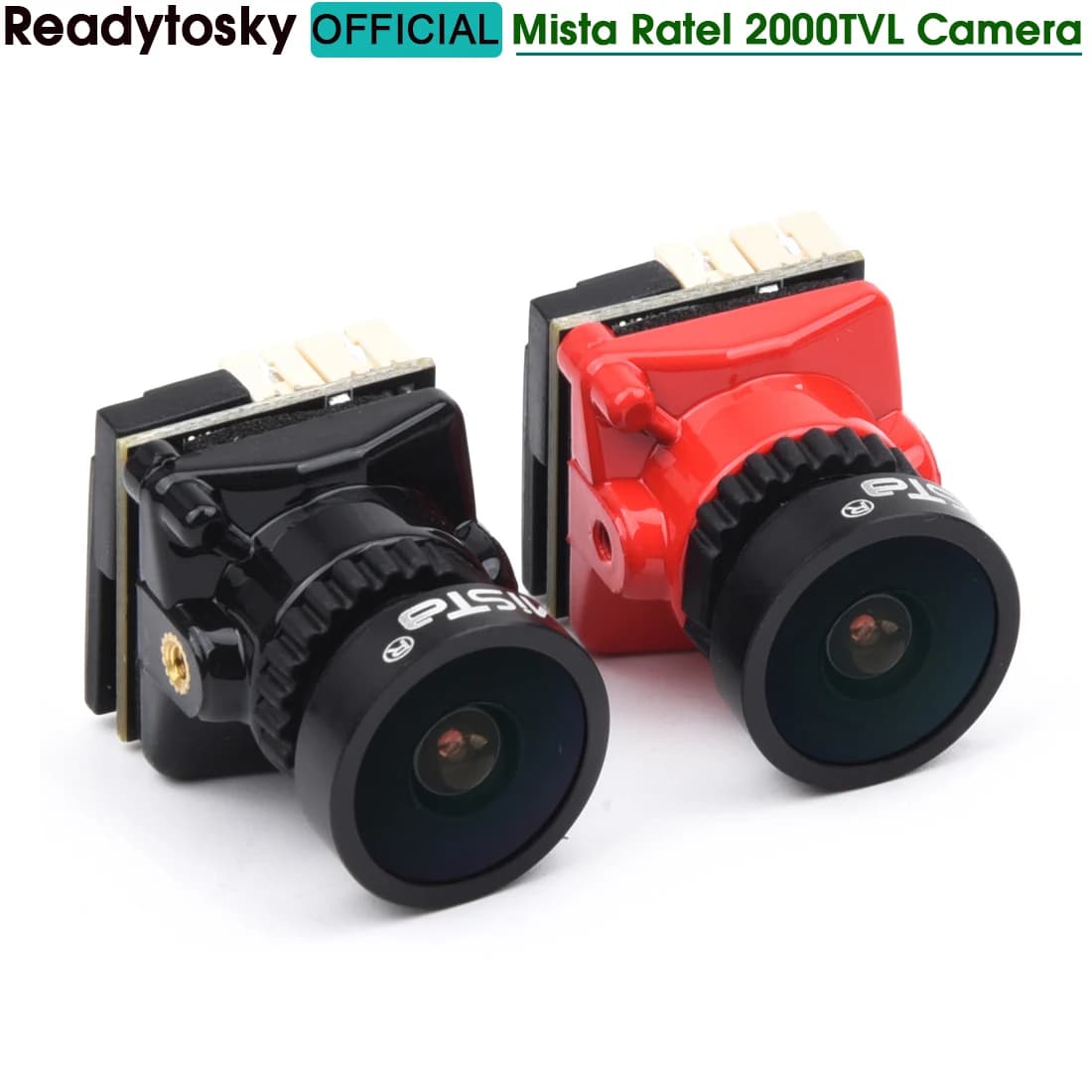 Mista Ratel 2000TVL FPV Mini caméra 1 / 1.8 ''pouces Starlight HDR 2.1mm objectif 4:3 & 16:9 NTSC &
