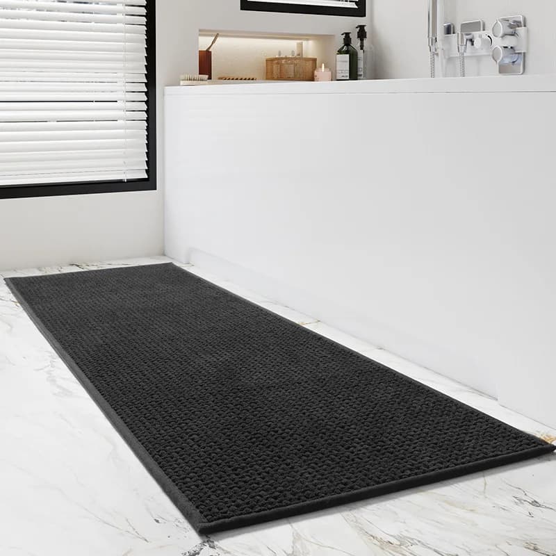 Tapis de bain absorbant antidérapant pour la décoration intérieure, tapis de douche doux, coussretou